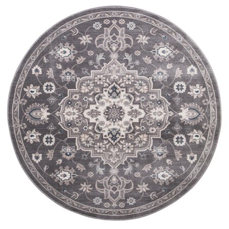 Concord Global 7 ft. 10 in. Lara Center Medallion - Round, Grey 45569